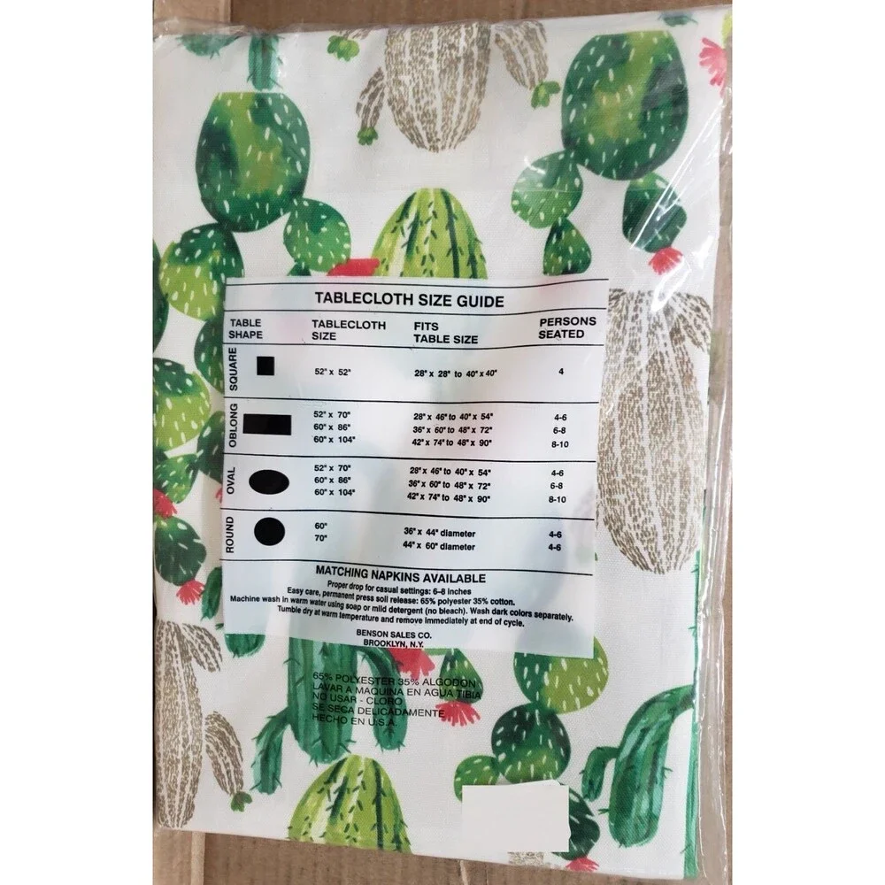 Fabric Printed Tablecloth, 60